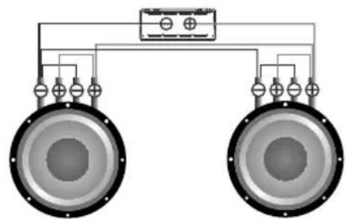 Deaf Bonce Apocalypse AAP-350.1D Atom Plus - Subwoofers in series, coils in series - 7