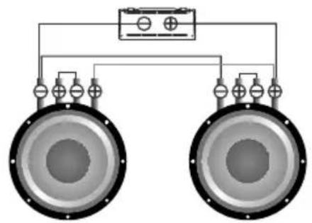 Deaf Bonce Apocalypse AAP-350.1D Atom Plus - Subwoofers in series, coils in series - 4