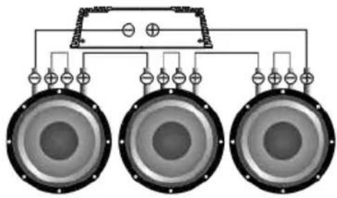 Deaf Bonce Machete MA-2100.1D - Subwoofers in series, coils in series - 2