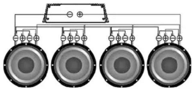 Deaf Bonce Machete MA-2100.1D - Subwoofers in parallel, coils in series - 6