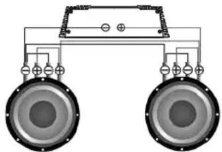 Deaf Bonce Machete MA-2100.1D - Subwoofers in parallel, coils in series - 4