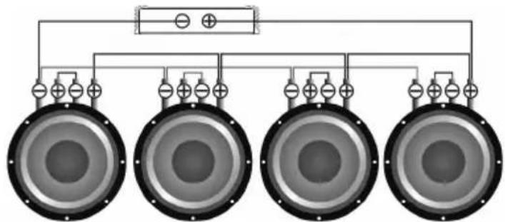 Deaf Bonce Avatar ATU-600.4 - Subwoofers in series, coils in series - 6