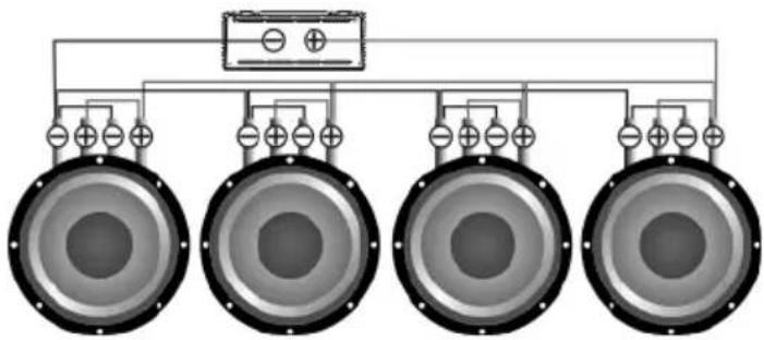 Deaf Bonce Apocalypse AAB-800.1D Atom - Subwoofers in series, coils in series - 8
