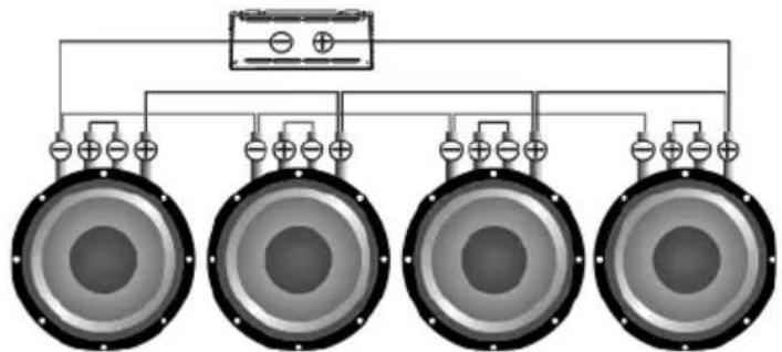 Deaf Bonce Apocalypse AAB-800.1D Atom - Subwoofers in series, coils in series - 6
