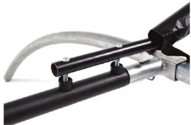 JumpFlex Flex150 - Attaching the Safety Net poles to the top rail and feet component - 2