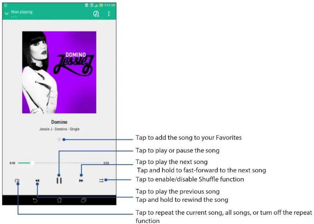 ASUS MeMO Pad 7 LTE ME375CL - Playing songs - 1