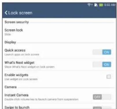 ASUS MeMO Pad 7 LTE ME375CL - Customizing your lock screen - 2