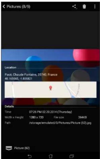 ASUS MeMO Pad 7 LTE ME375CL - Viewing the photo location - 2