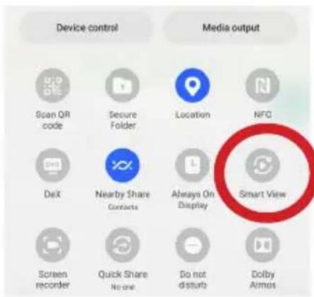 Device control Media output Span QR code Secure Folder Location NFC DeX Nearby Share Contacts Always On Display Smart View Screen recorder Quick Share No one Do not disturb Dolby Atmos