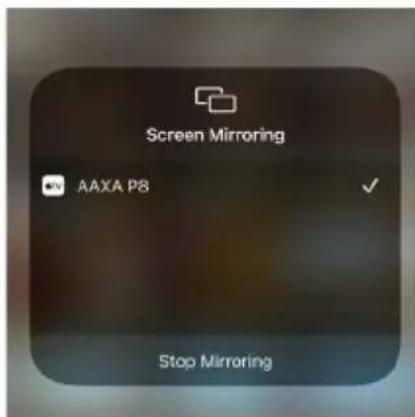Screen Mirroring AAXA PS Stop Mirroring
