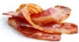 Close-up of raw bacon strips with sliced pieces (no text or symbols visible)
