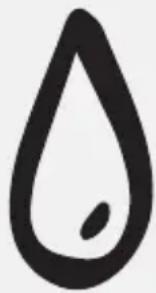 Simple black ink drop symbol on white background (no text or symbols)