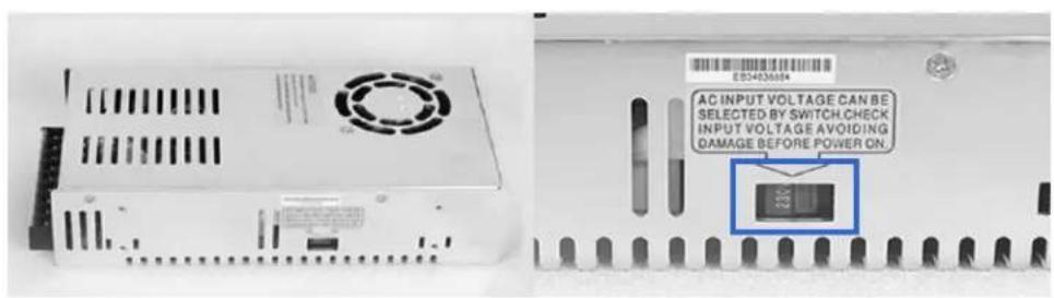 AC INPUT VOLTAGE CAN BE SELECTED BY SWITCH.CHECK INPUT VOLTAGE AVOIDING DAMAGE BEFORE POWER ON.