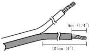 6mm (1/4") 101mm (4)