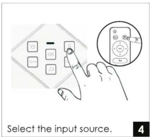 Select the input source. 4