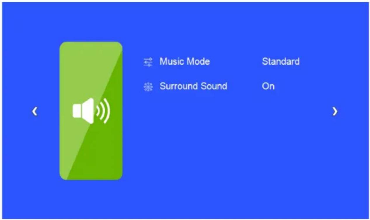 Music Mode Standard Surround Sound On