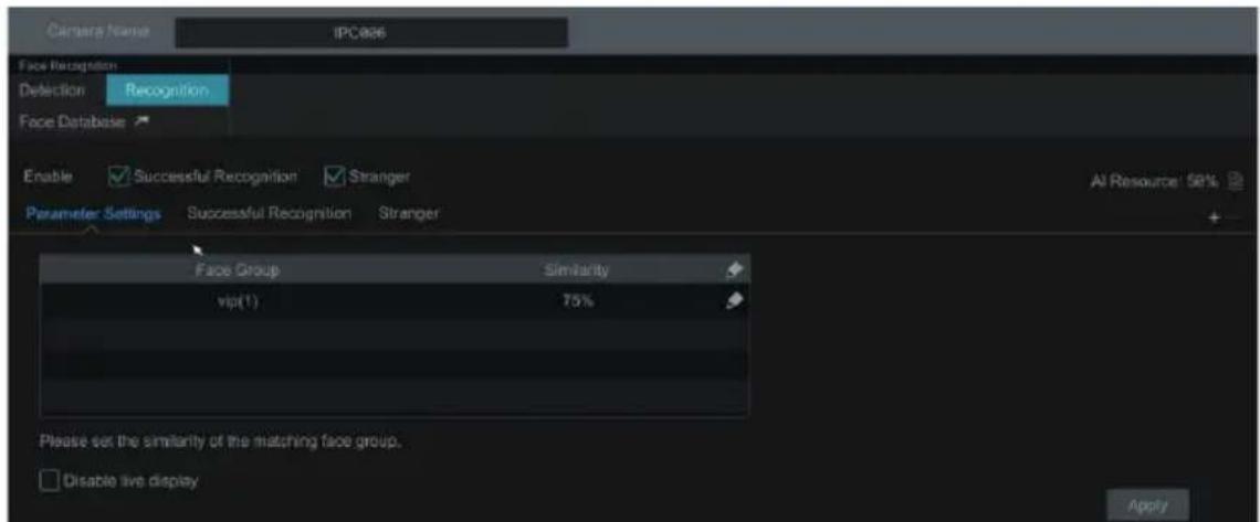 Vimar ELVOX 46NVR.08PS - Impostazioni di riconoscimento volto (Face Recognition Settings) - 1