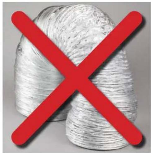 SIRIUS SM924 780 - A reduction in the duct diameter from stated ducting size will void warranty. - 2