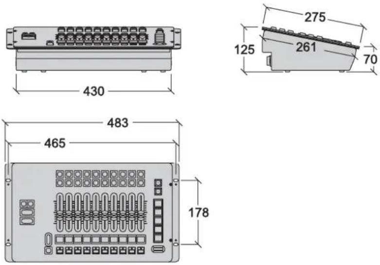 MARTIN MaxModule Playback - Dimensions - 4