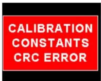 CALIBRATION CONSTANTS CRC ERROR