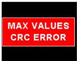 MAX VALUES CRC ERROR