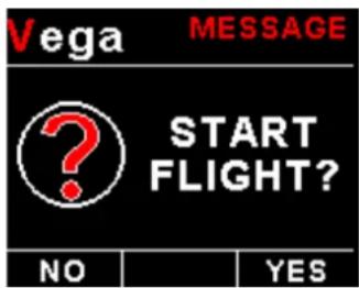 Vega MESSAGE ? START FLIGHT? NO YES