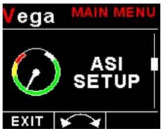 Vega MAIN MENU ASI SETUP EXIT