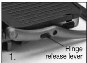 1. Hinge release lever
