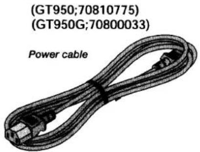 (GT950;70810775) (GT950G;70800033) Power cable