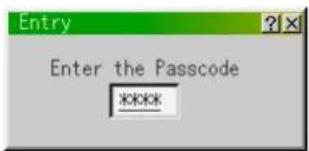 Enter the Passcode * * * *
