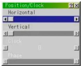 Position/Clock Horizontal Vertical Clock Phase