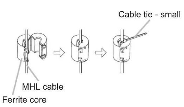 MHL cable Ferrite core Cable tie - small