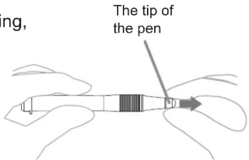 The tip of the pen