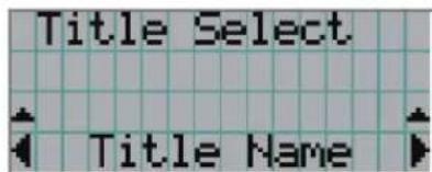 Title Select Title Name