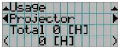 Usage Projector Total 0 [H] ( 0 [H] )