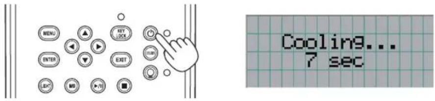 MENU ENTER LEX® MD →/1 KEY LOCK EXIT COOK Cooling... 7 sec