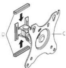Gabor DMS-202 - Inserting the VESA Mounts into the Monitor Bar - 1