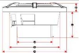 Technical drawing of a mechanical component with dimension annotations in millimeters