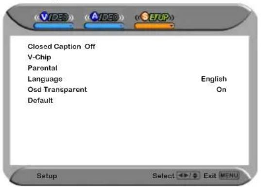 MAG MA-32EF1ASP - SETUP MENU: - 1