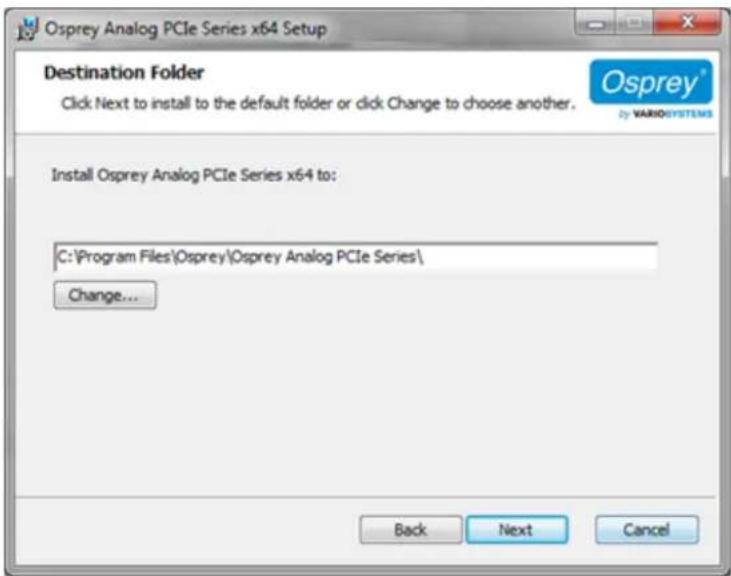 Osprey 210e - To install the driver: - 5