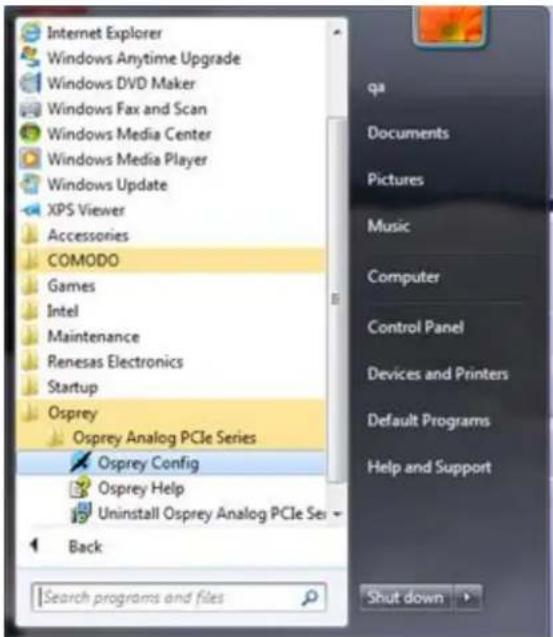Osprey 210e - Setting Video Driver Properties - 1