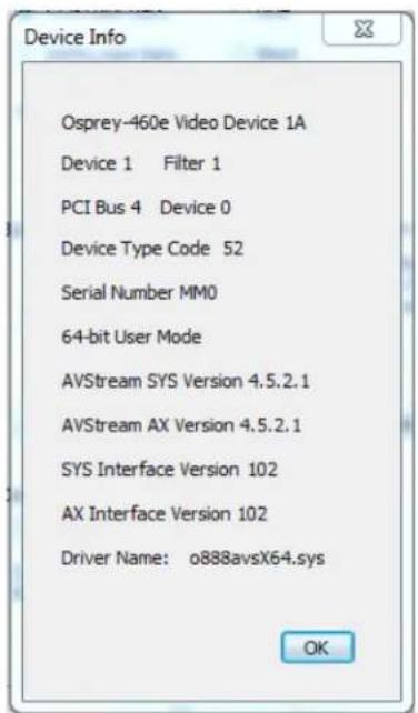 Osprey 210e - Device Info - 1