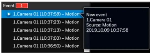 Event 1 ► 1 turn out 10:37:58 - Motion 1 turn out 10:37:23 - Motion 1 turn out 10:37:13 - Motion 1 turn out 10:37:03 - Motion 1 turn out 10:36:50 - Motion New event 1 turn out 10:37:58 Source: Motion 2019.10.09 10:37:58