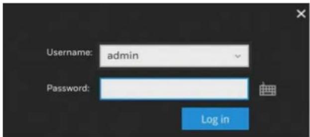 Username: admin Password: Log in