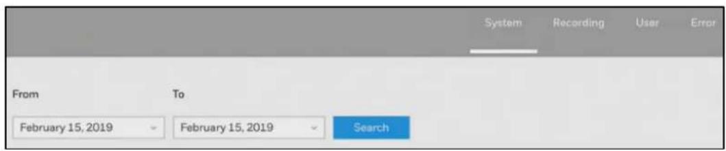 System Recording User Error From To February 15, 2019 February 15, 2019 Search