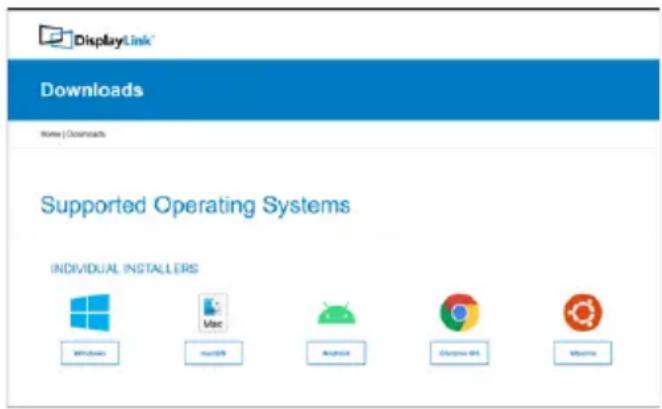 DisplayLink® Downloads Notes | Downloads Supported Operating Systems INDIVIDUAL INSTALLERS Windows Mac Android Google Go iTunes