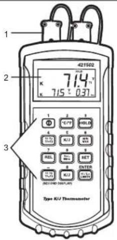 421502 7.14 T K 7.15 °C 0.37 L 1 2 3 Φ C/Φ R HLD E E 11.10 VCC MWD 7 REL MWD REL MWD RET 8 ENTER 11.10 VCC MWD (REF: END DETAIL) Type KJU Thermometer