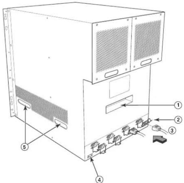 Diagram of a computer tower rear panel with labeled ports and connectors
