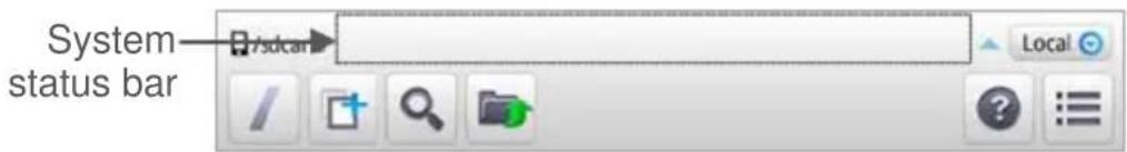 System status bar Local