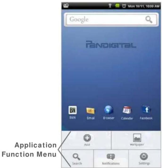 Google iPAN DIGITAL SAN Email Browser Calendar Facebook Add waltpaper Search Notifications Settings